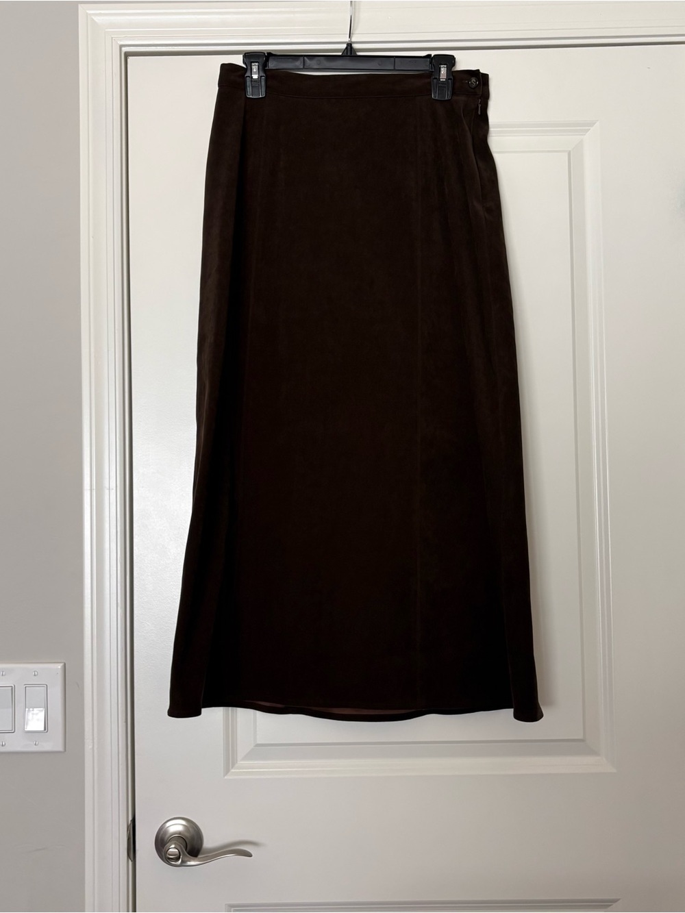 Talbots Women’s Classic Brown Velvet A-Line Maxi Skirt